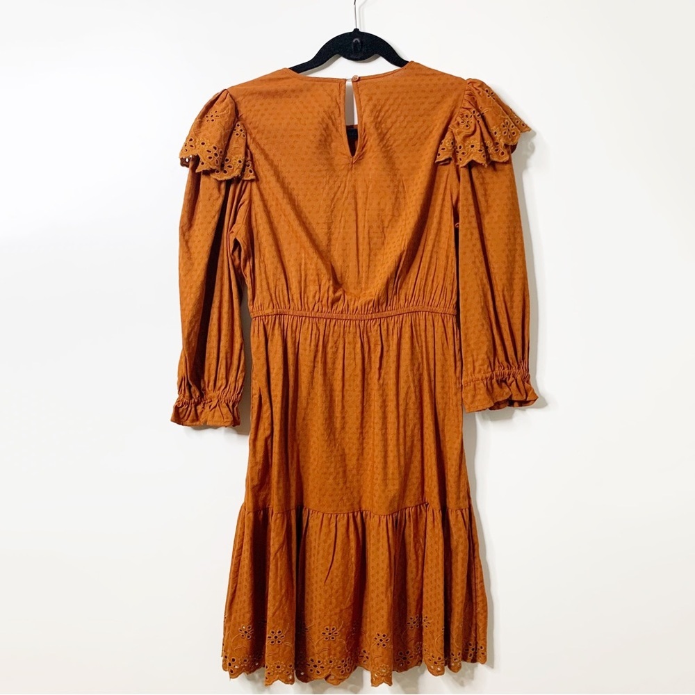 NWT Universal Threads Orange Ruffle Detail Dress Size Small - Picture 3 of 5